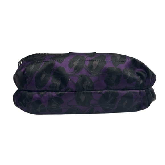 Coach Poppy Daisy Ocelot Purple Animal Print Purse Bag Crossbody Handbag #F20024 - Picture 11 of 15